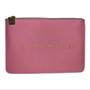 NWOT Danielle Creations You Make Me Blush Pretty in Pink Makeup Cosmetic Bag